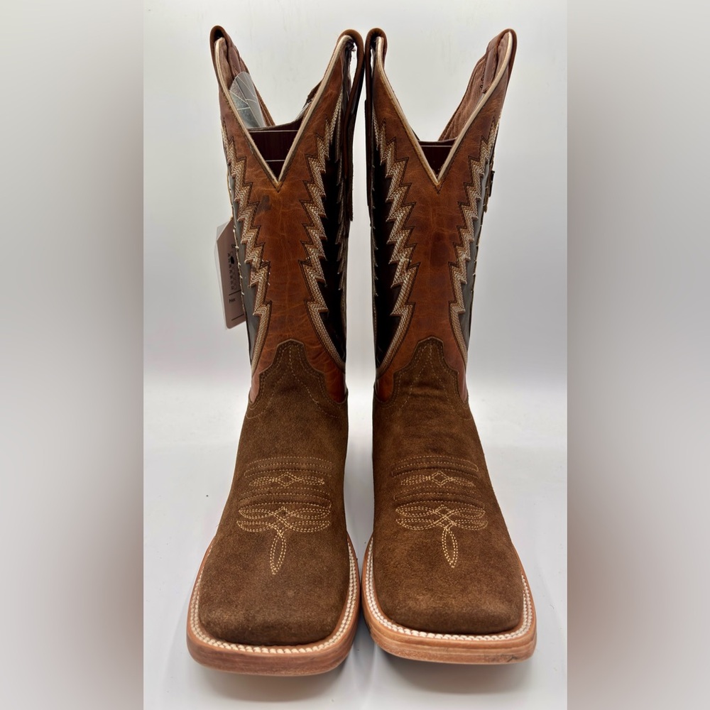 NWT mens roughout boots with square toe made by ranchers in el paso tx SIZE 8D